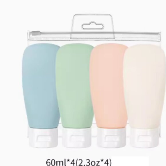 New! 60ml Travel Set Color Skin Care Bottle Refilable Bottle (4PCS) - Picture 2 of 3